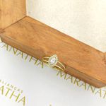 Anel De Noivado Hermosa Em Ouro 18k