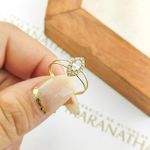 Anel De Noivado Hermosa Em Ouro 18k