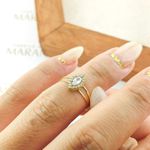 Anel De Noivado Hermosa Em Ouro 18k