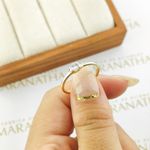 Anel De Noivado Irene Em Ouro 18k