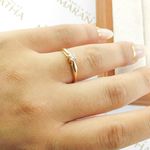 Anel De Noivado Juliana Em Ouro 18k