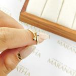 Anel De Noivado Lorena Em Ouro 18k