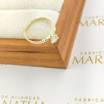 Anel De Noivado Luana Em Ouro 18k