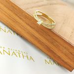 Anel De Noivado Mariana Em Ouro 18k