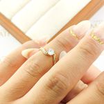 Anel De Noivado Milena Em Ouro 18k