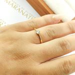 Anel De Noivado Thaís Em Ouro 18k