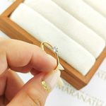 Anel De Noivado Thaís Em Ouro 18k