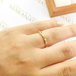 Anel De Noivado Vanessa Em Ouro 18k