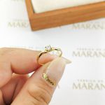 Anel De Noivado Verônica Em Ouro 18k