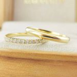 Alianças Em Ouro 18k Sri Lanka 2.5 Mm Polida Meia Cana