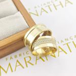 Alianças Em Ouro 18k Bruxelas 8mm Polida Reta