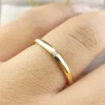 Alianças Em Ouro Modelo Guiana 2mm Polida Meia Cana