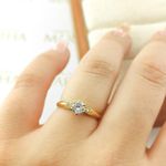 Anel De Noivado Vivian Em Ouro 18k