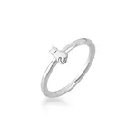 Anel Eternity Com Aro Cilíndrico e Chapa De Gato