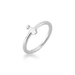 Anel Eternity Com Aro Cilíndrico e Chapa De Cachorro