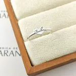 Anel Eternity Com Aro Cilíndrico e Chapa De Coração Com Palavra