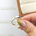 Anel De Formatura Aro Reto e Pedra Quadrada Em Ouro 18k