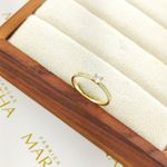 Anel De Noivado Gisele Em Ouro 18k