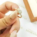 Anel De Noivado Julieta Em Ouro 18k