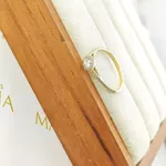 Anel De Noivado Yasmin Em Ouro 18k