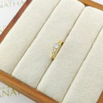 Anel De Noivado Leila Em Ouro 18k