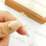 Anel De Noivado Yasmin Em Ouro 18k