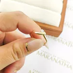 Anel De Noivado Letícia Em Ouro 18k