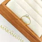 Anel De Noivado Yasmin Em Ouro 18k