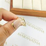Anel De Noivado Luciane Em Ouro 18k