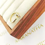 Anel De Noivado Giovana Em Ouro 18k