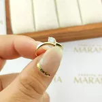 Anel De Noivado Raquel Em Ouro 18k