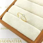 Anel De Noivado Thaís Em Ouro 18k