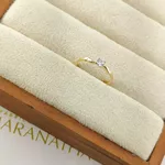 Anel De Noivado Luma Em Ouro 18k