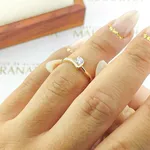 Anel De Noivado Raquel Em Ouro 18k