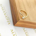 Anel De Noivado Alessandra Em Ouro 18k