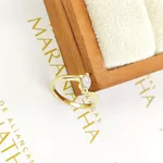 Anel De Noivado Aurora Em Ouro 18k