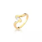 Anel De Noivado Giovana Em Ouro 18k