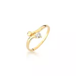 Anel De Noivado Lorena Em Ouro 18k