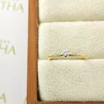 Anel De Noivado Cecília Em Ouro 18k