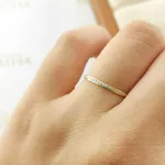 Anel Aparador Carina Em Ouro 18k