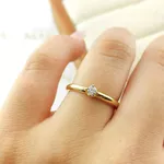 Anel De Noivado Roberta Em Ouro 18k