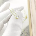 Conjunto Corrente e Pingente Ponto De Luz Em Ouro 18k