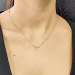 Conjunto Corrente e Pingente Letra Em Ouro 18k