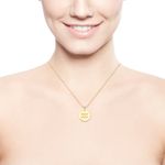 Conjunto Corrente Veneziana e Pingente De Signo Aquário Em Ouro 18k
