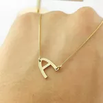Conjunto Corrente e Pingente Letra Em Ouro 18k