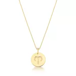 Conjunto Corrente Veneziana e Pingente De Signo Áries Em Ouro 18k