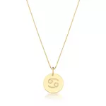 Conjunto Corrente Veneziana e Pingente De Signo Câncer Ouro 18k