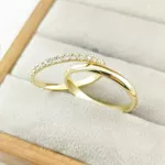 Alianças Em Ouro 18k Sri Lanka 2.5 Mm Polida Meia Cana