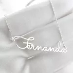 Colar Manuscrito Personalizado Em Prata