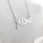 Colar Manuscrito Personalizado Em Prata